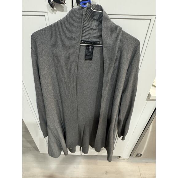 NEW WHBM Woman’s Longer Cardigan Sweater Flowy Gray sz Xl - Picture 1 of 7
